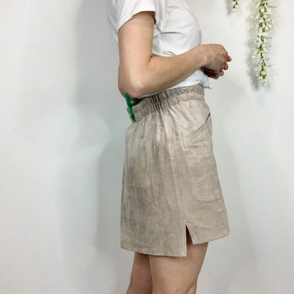BCBGMaxAzria Mora Faux Suede Mini Skirt - Picture 2 of 7